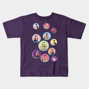 Keeping Up Kardashians Collage Kim Kylie Khloe Kendall Kids T-Shirt